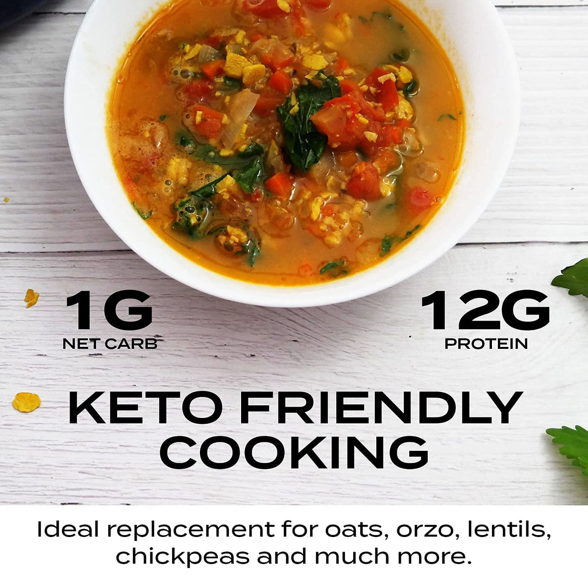 Aviate Lupini FLAKES - Keto "Oats" &amp; Vegan Friendly Superfood - Non-GMO, Gluten Free - High Protein - Low Calorie &amp; Low Carb - Rich in Dietary Fiber and Minerals - 100% Lupin Beans - 12 Ounces (Pack of 1)