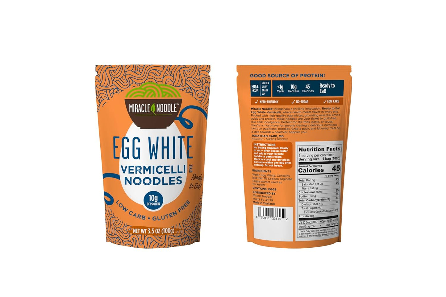 Miracle Noodle Egg White Pasta Variety Pack, 3.5 Oz (Pack of 6)