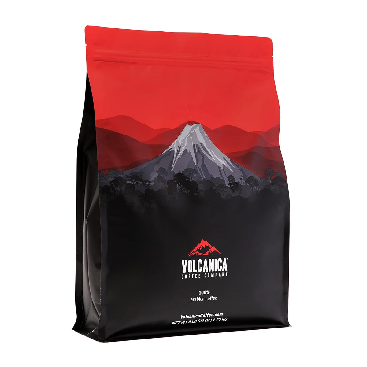 Volcanica Espresso Whole Beans Decaf Coffee, Dark Roast 100% Arabica, Espresso Roast, Bold Sweet Flavor, Swiss Water Process, Fresh Roasted, Kosher, Vegan, Gluten-Free, 5 lbs