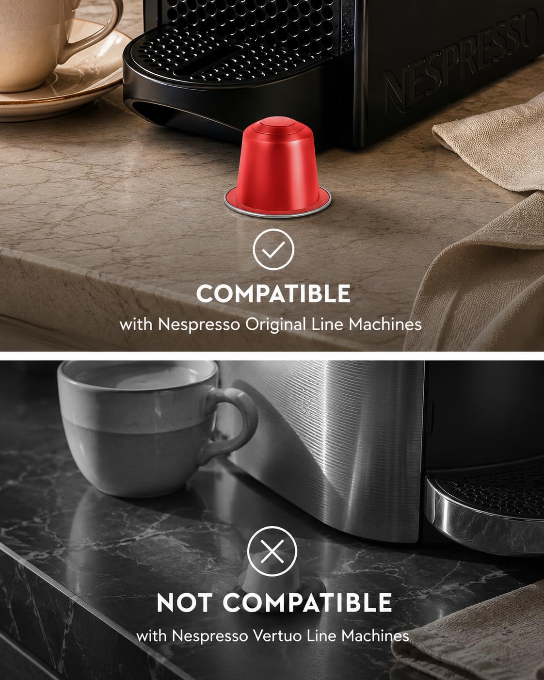 ROSSO CAFFÈ Espresso Pods for Nespresso Original Machines