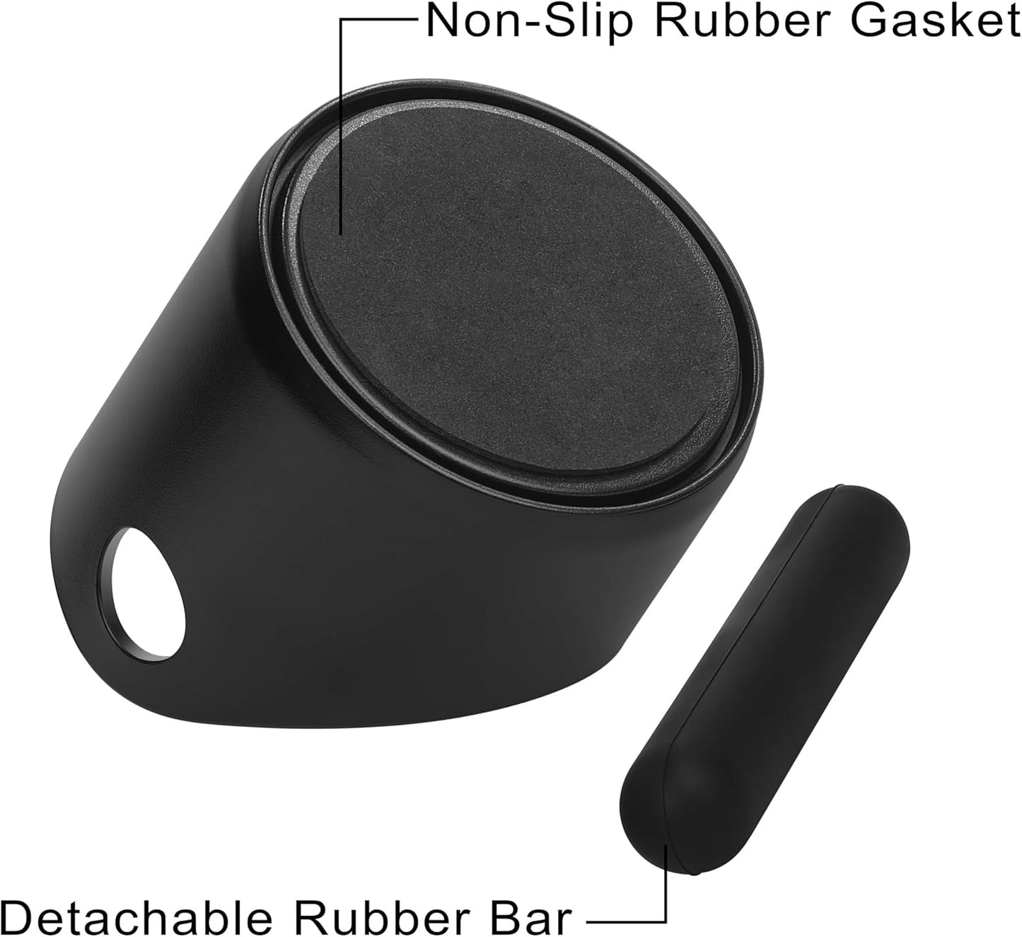 Small Espresso Knock Box 4.3 Inch, Mini Rubber Coffee Knock Box with Detachable Knock Bar, Non-Slip Base Coffee Grounds Container for Home Barista