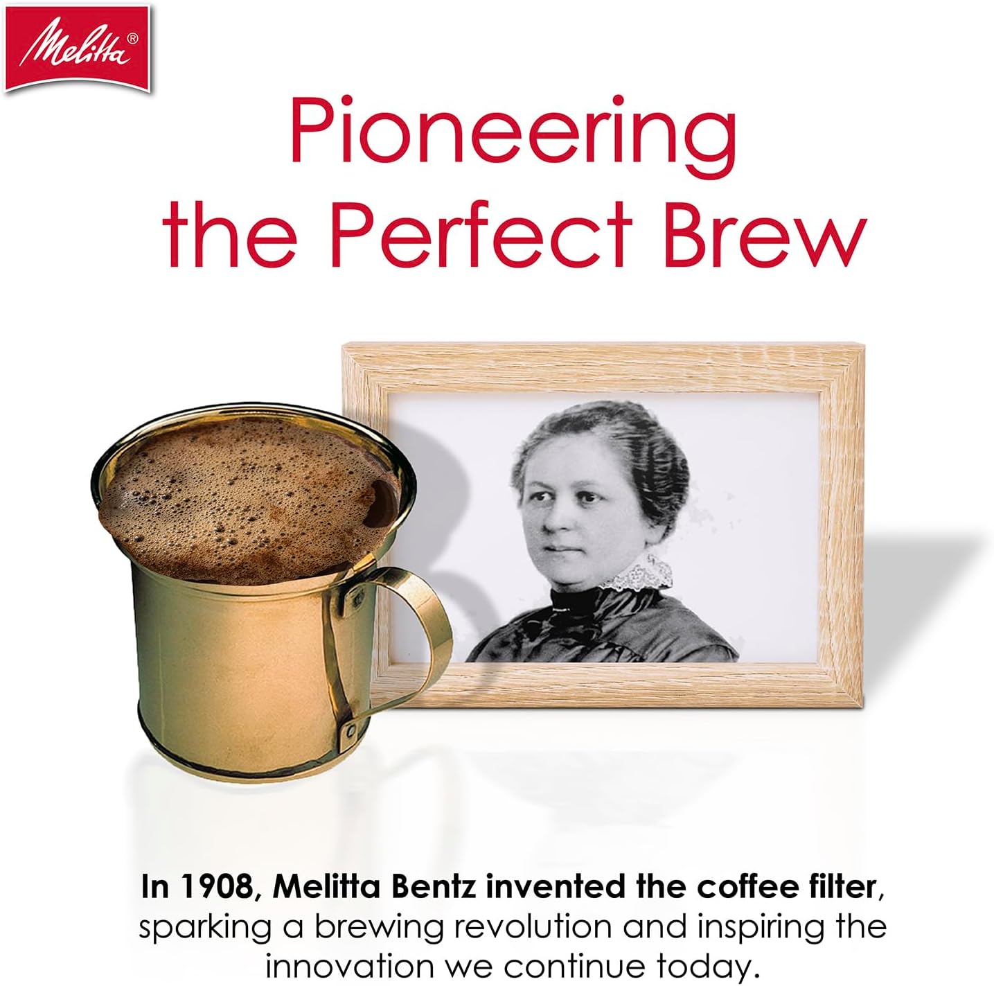 Melitta #4 Cone Coffee Filters, Natural Brown, 100 Count, Pack of 6