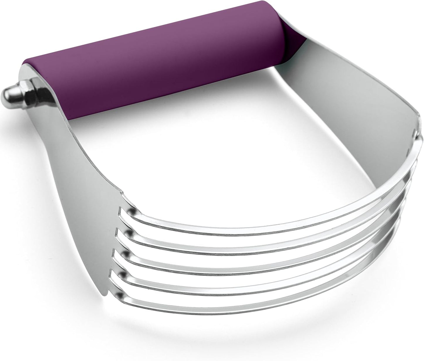 Spring Chef Large Purple Dough Blender For Baking, Heavy Duty Dough Cutter Tool, Stainless Steel Puf
