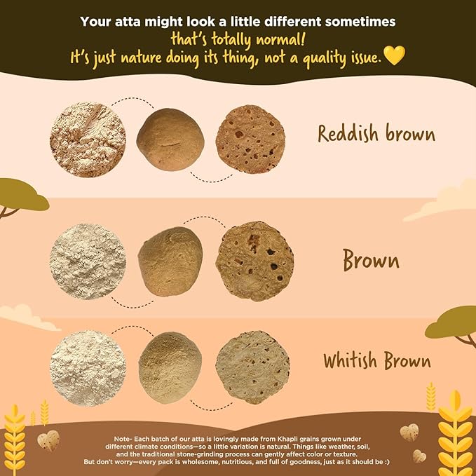 Two Brothers Organic Farms Khapli Atta (Emmer Long Wheat Flour), Stoneground - 10Kg
