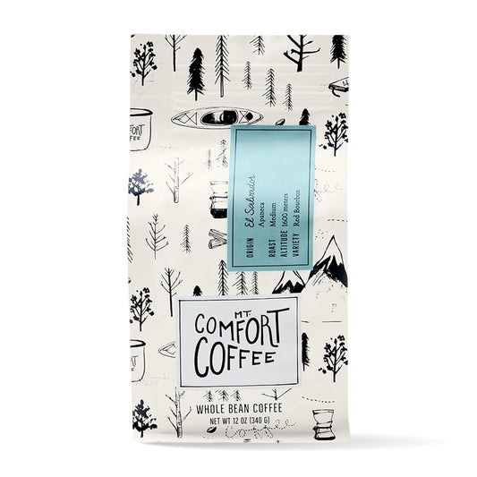 Mt. Comfort Coffee El Salvador Medium Roast, 12 Ounce - Locally Sourced From Local, International Coffee Farms - Roasted