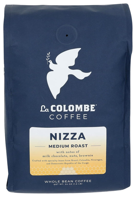 La Colombe Nizza Medium Roast Whole Bean Coffee - Notes of Milk Chocolate, Nuts & Brownie with Honey-Sweet Roasted