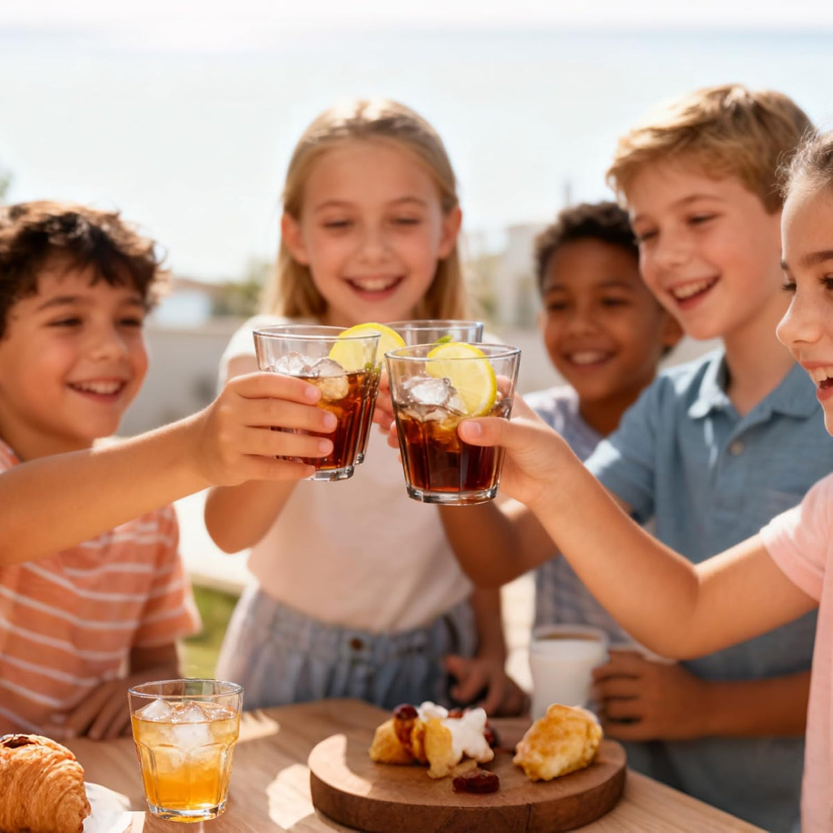 Plastic Drinking Glasses Shatterproof Set of 4, 9oz Unbreakable Tritan Tumblers, BPA-Free &amp; Dishwasher Safe, Kids-Friendly for Juice and Beverages