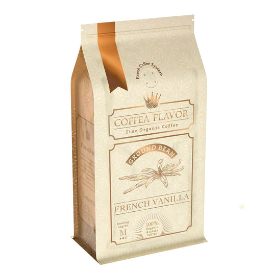 Flavored Ground Coffee – French Vanilla, 100% Arabica, Single Origin, Medium Roast, USDA Organic, Naturally mint Flavored –