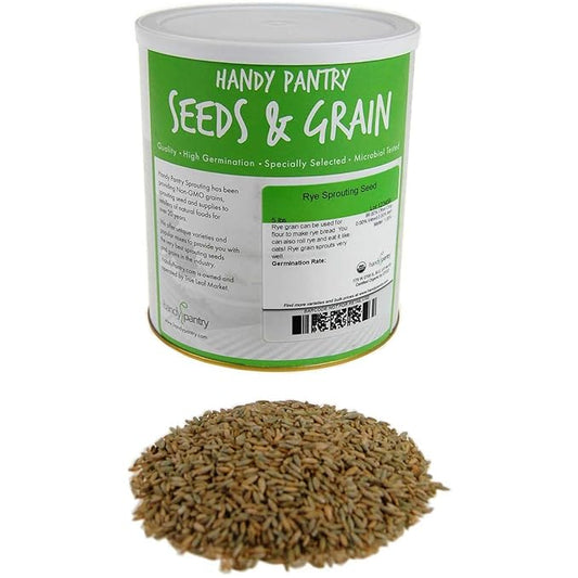 5 Lb Bulk Organic Rye Grain Seeds - Rye Seed for Sprouting Rye Berries, Rye Seeds for Organic Rye Flour, Rye Meal, Rye
