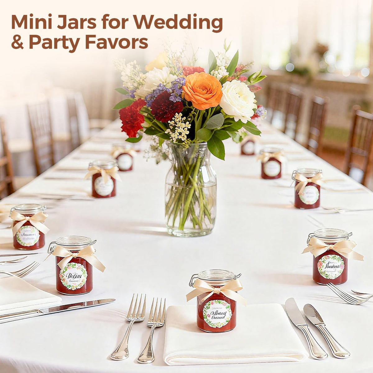 ComSaf Small 8 oz Glass Jars with Airtight Lids 12 Pack Jam Pantry