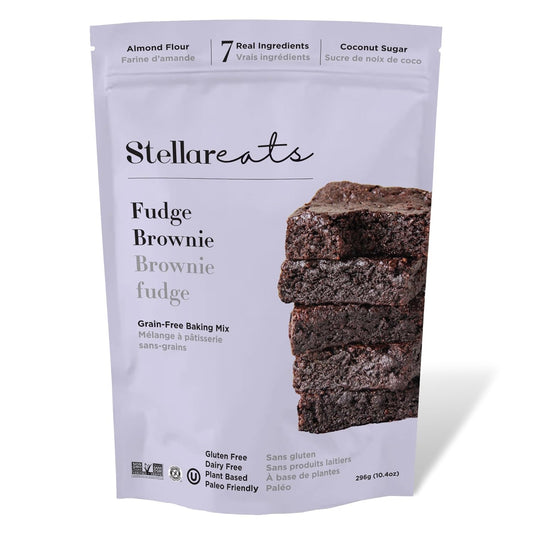 Stellar Eats Grain‑Free Fudge Brownie Baking Mix | Gluten‑Free, Dairy‑Free, Plant‑Based, Paleo‑Friendly, Naturally Sweetened