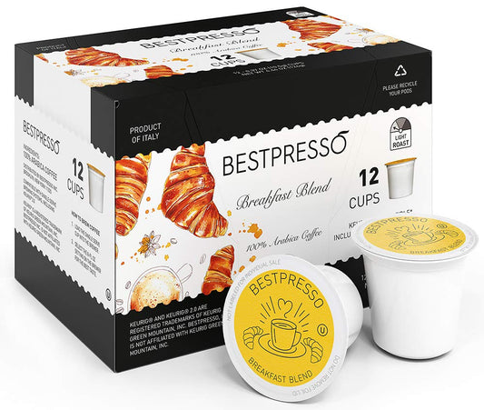 Bestpresso Coffee, Breakfast Blend Light Roast Single Serve K-Cup Pods, 96 Count (Compatible With 2.0 Keurig Brewers) 8