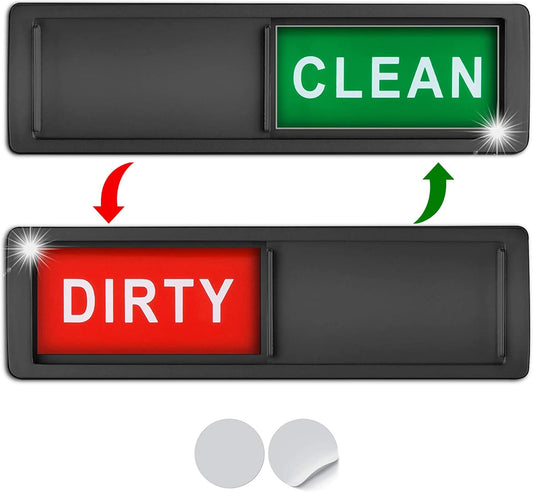 Premium Clean Dirty Dishwasher Magnet, Dirty Clean Sign for Dishwasher Easy to Read and Strong Slide for Changing Signs,