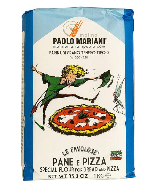 Paolo Mariani Italian Soft Wheat Type 0 Flour for Pizza and Bread 2.2 Lbs