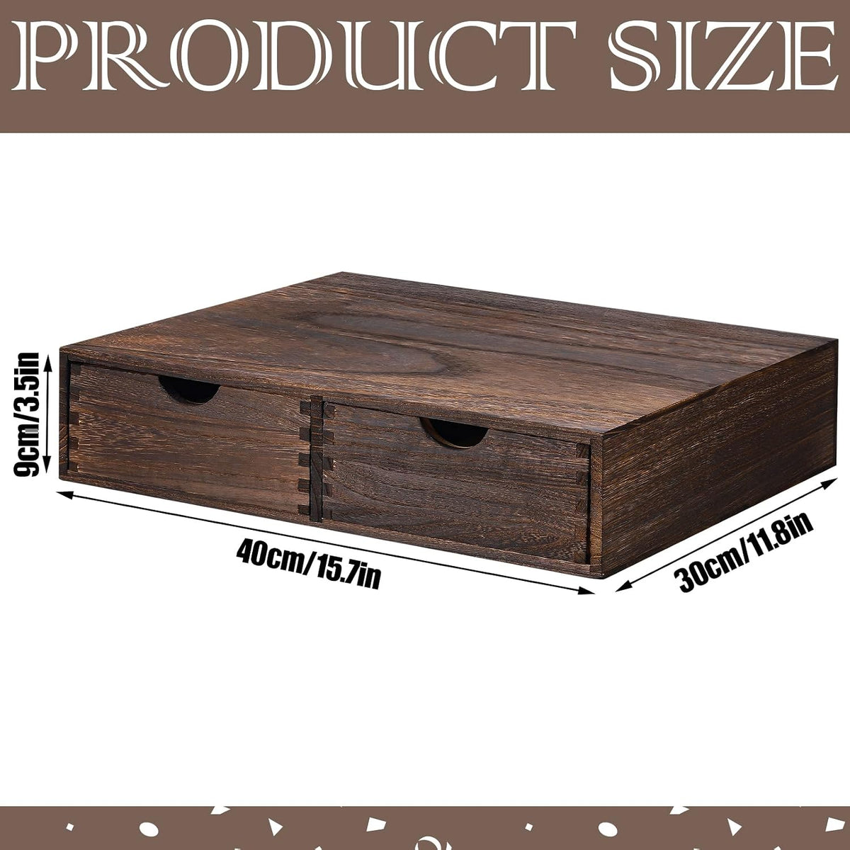 Suzile Wooden Coffee Pod Storage Drawer Cabinet Tea Organizer, 2 Drawer