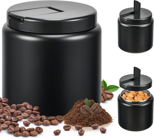 Coffee Canister, Premium Large Stainless Steel Insulated Vacuum Coffee Bean Storage Container Travel Jar, Kitchen Food