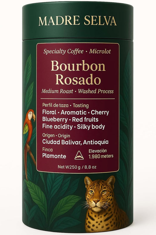 Colombian Specialty Pink Bourbon Coffee Whole Bean Medium Roast Arabica Gourmet Fresh Roasted Single Origin Premium Low Acid