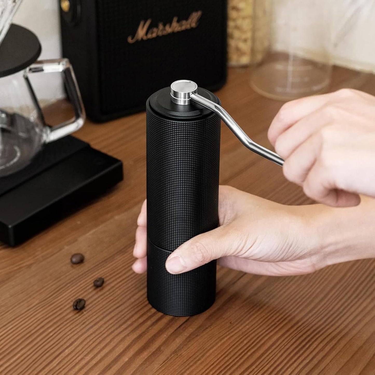 TIMEMORE Chestnut C3 Max Manual Coffee Grinder Capacity 30g with CNC Stainless Steel Conical Burr, Internal Adjustable Setting, Double Bearing Positioning, French Press Coffee for Hand Grinder