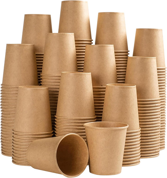 Lamosi 5 oz Paper Cups Disposable - 300 Count, Kraft Paper Cups for Bathroom Mouthwash, 5 ounce Espresso Coffee Cups for