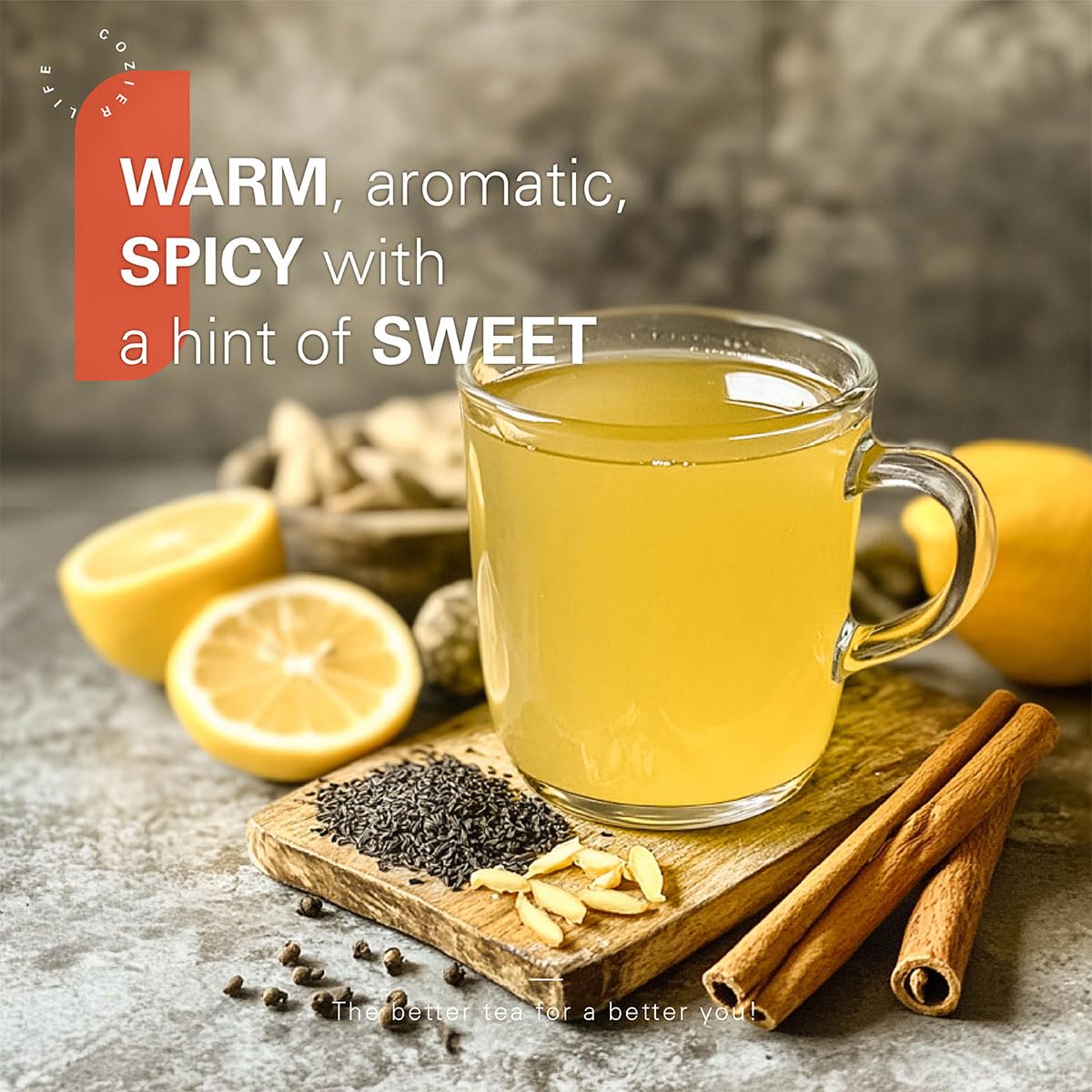 WT WEETEE Turmeric Ginger Cinnamon Tea Bags 100 Count, Smooth Earthy Blend | Caffeine-Free Infusion with Real Turmeric, Spicy Ginger &amp; Sweet Cinnamon | Antioxidant-Rich Daily Tea, Enjoy Hot or Iced