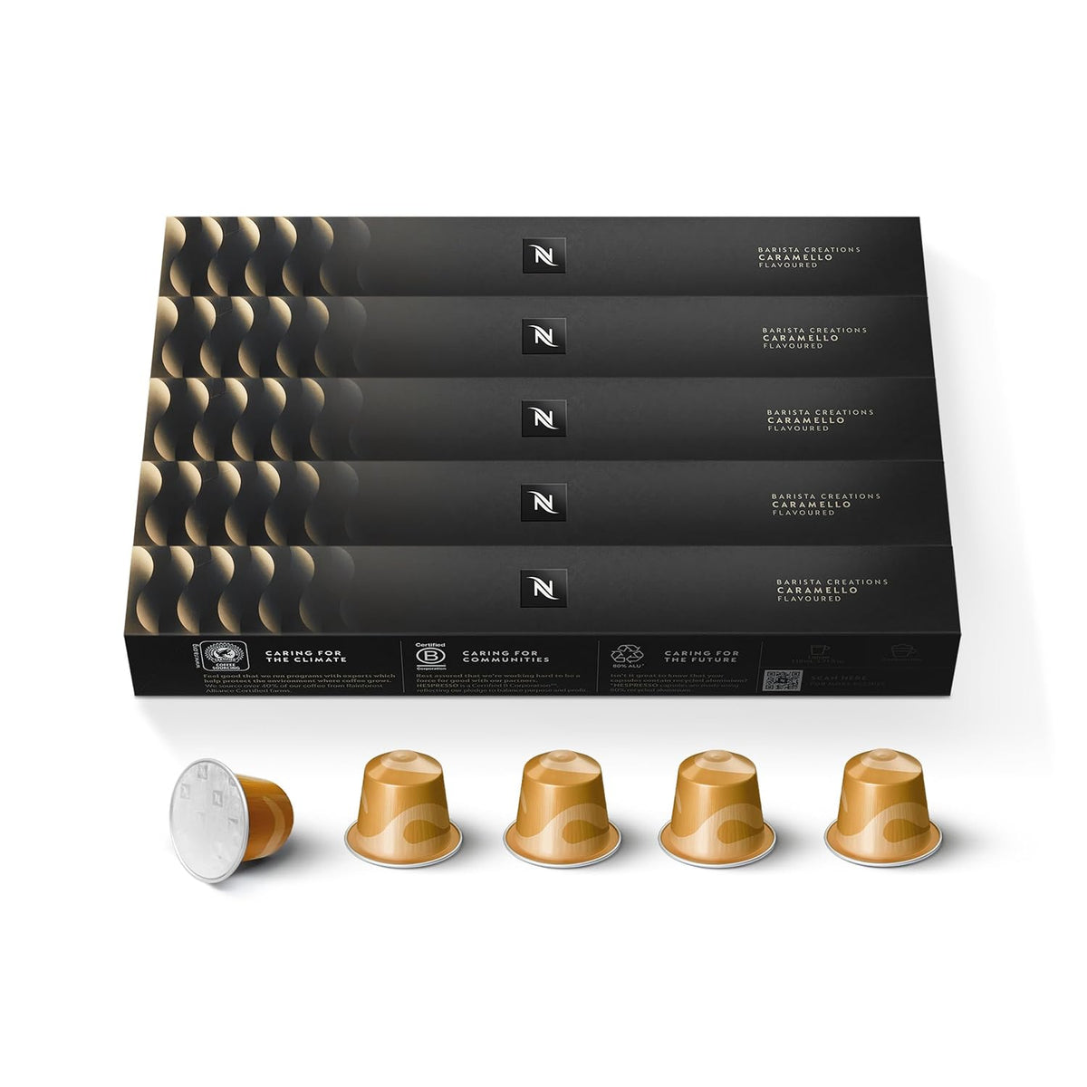 Nespresso Original, Caramello, Medium Roast, 50-Count Espresso Pods