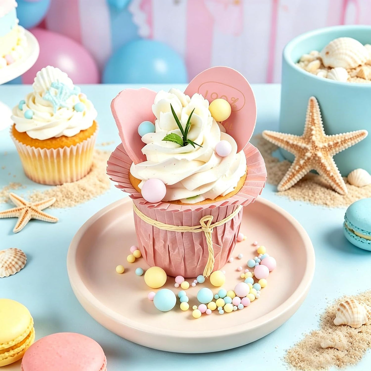 Pastel Sprinkles for Cake Decorating, 6 Sizes Edible Pearls Sprinkles