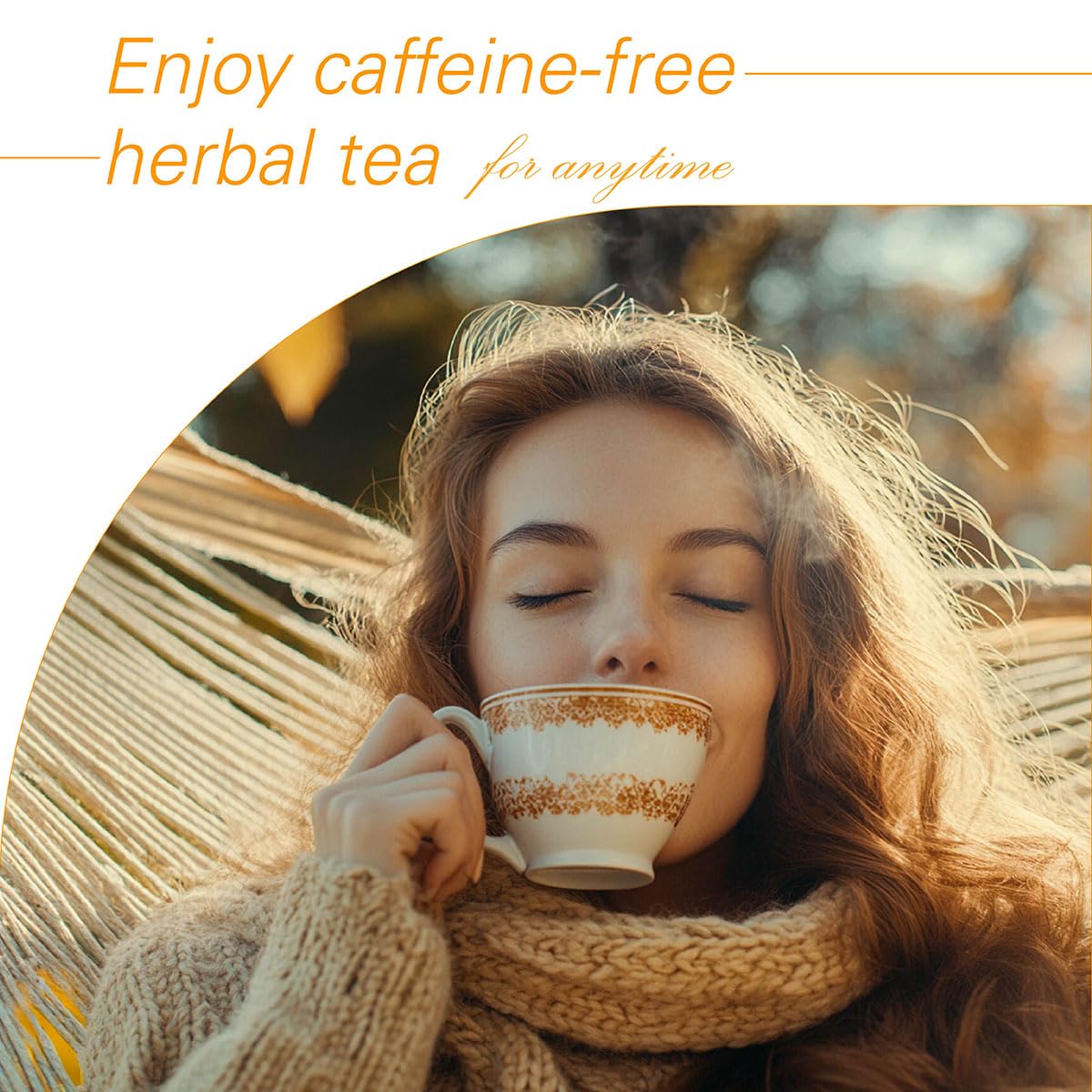 WT WEETEE Orange Spice Herbal Tea Bags 50count, Caffeine-free w/o Black Tea | Warming Winter Blend Perfect for Holidays, Hot or Iced, Sweet Spiced Citrus Tea with Cinnamon, Clove, Hibiscus &amp; Orange Peel