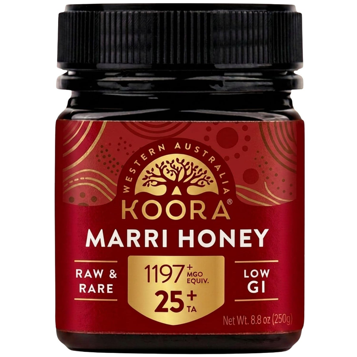 KOORA Marri Honey TA 25+ (MGO 1197+ Manuka Honey Rating Equivalent) 8.8 oz | Raw Medicinal Honey, Daily Health &amp; Immune Support, Low GI, Pristine Ancient Wild Forests of Western Australia
