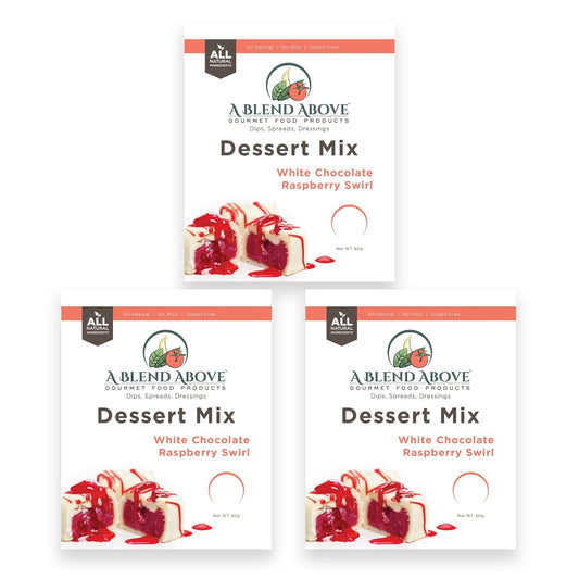 A Blend Above White Chocolate Raspberry Swirl Pie Mix - No-Bake Desserts, All Natural, Vegan, Gluten Free, No MSG - Instant