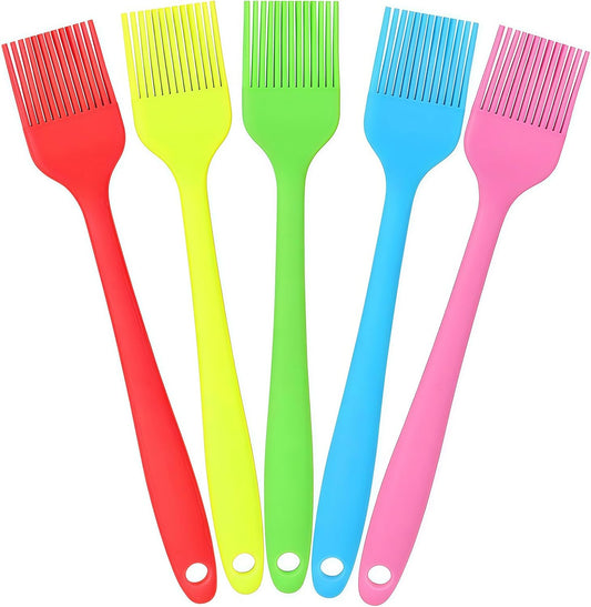 Silicone Basting Pastry Brush, Heat Resistant Silicone Brush Set for Cooking, One-Piece Design Oil Brush, Prefect of Baking,
