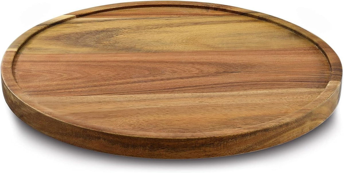 9" USA Oak Wood Lazy Susan Organizer Kitchen Turntable for Cabinet Pantry Table Organize