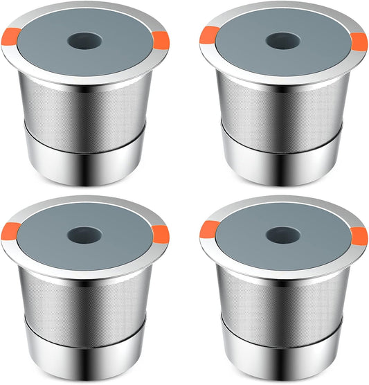 Reusable K Cups | Reusable K Cups for Keurig 1.0 & 2.0 Single Cup Coffee Makers,Stainless Steel Integrated Mesh Strainer