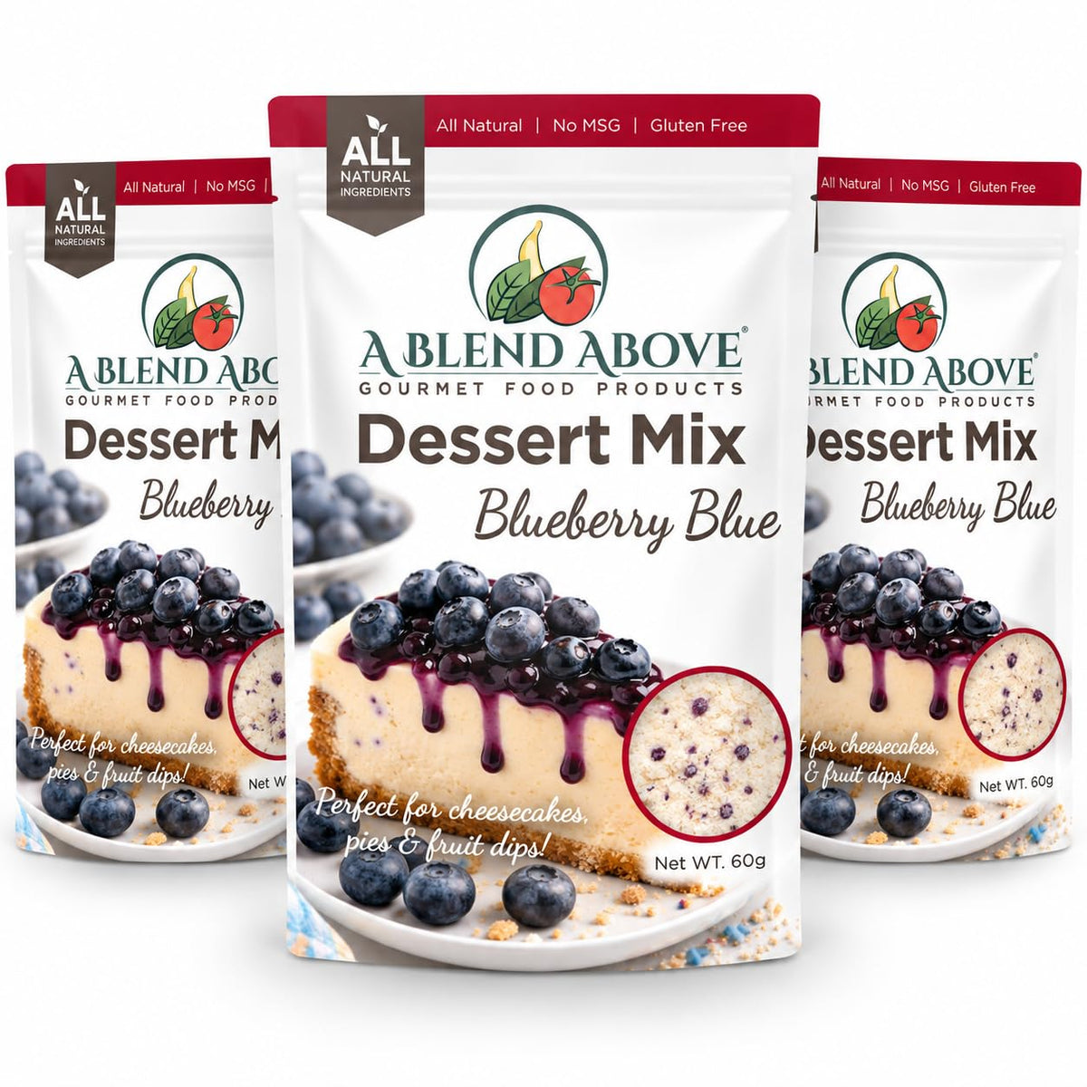 A Blend Above Blueberry Blue No Bake Dessert Mix - All Natural