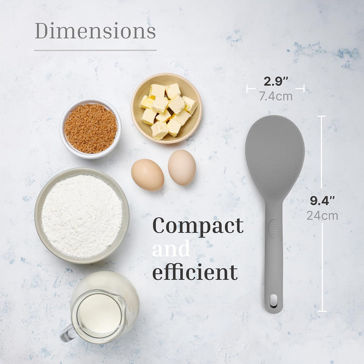 JS Gourmet 3 Pcs Colorful Silicone Rice Paddle, Heat Resistant Non-Stick Rice Spoon Spatula with Comfortable Handle for Cooking and Serving Mashed Potatoes, Scrambled Eggs, Sticky Bread Pudding