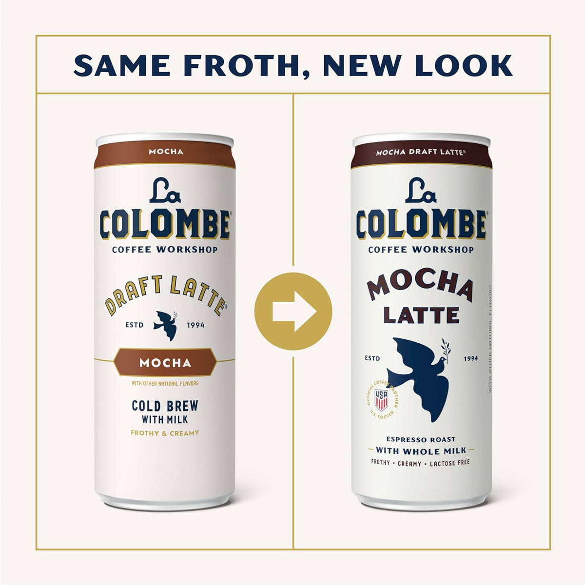 La Colombe Coffee, Mocha Draft Latte, 11 fl oz Cans (Pack of 12), Coffeehouse Quality Cold Brew, Specialty Grade Coffee Beans, Ready-to-Drink On-the-Go