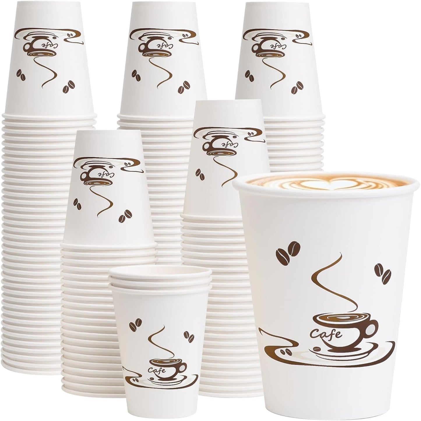 Lamosi 240 Pack 12 OZ Coffee Cups, Disposable Paper Cups for Hot/Cold Beverage, Disposable Cups 12 o