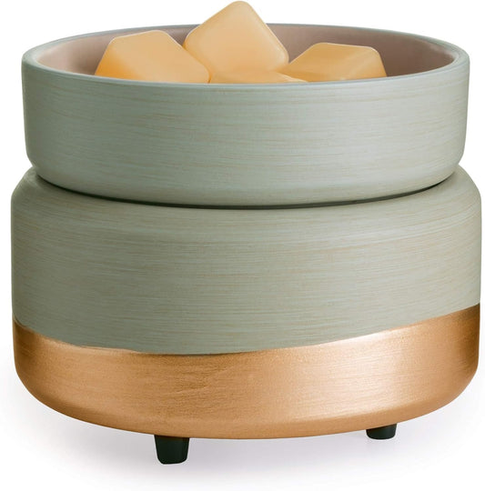 CANDLE WARMERS ETC 2-in-1 Candle and Fragrance Warmer for Warming Scented Candles or Wax Melts and Tarts with to Freshen
