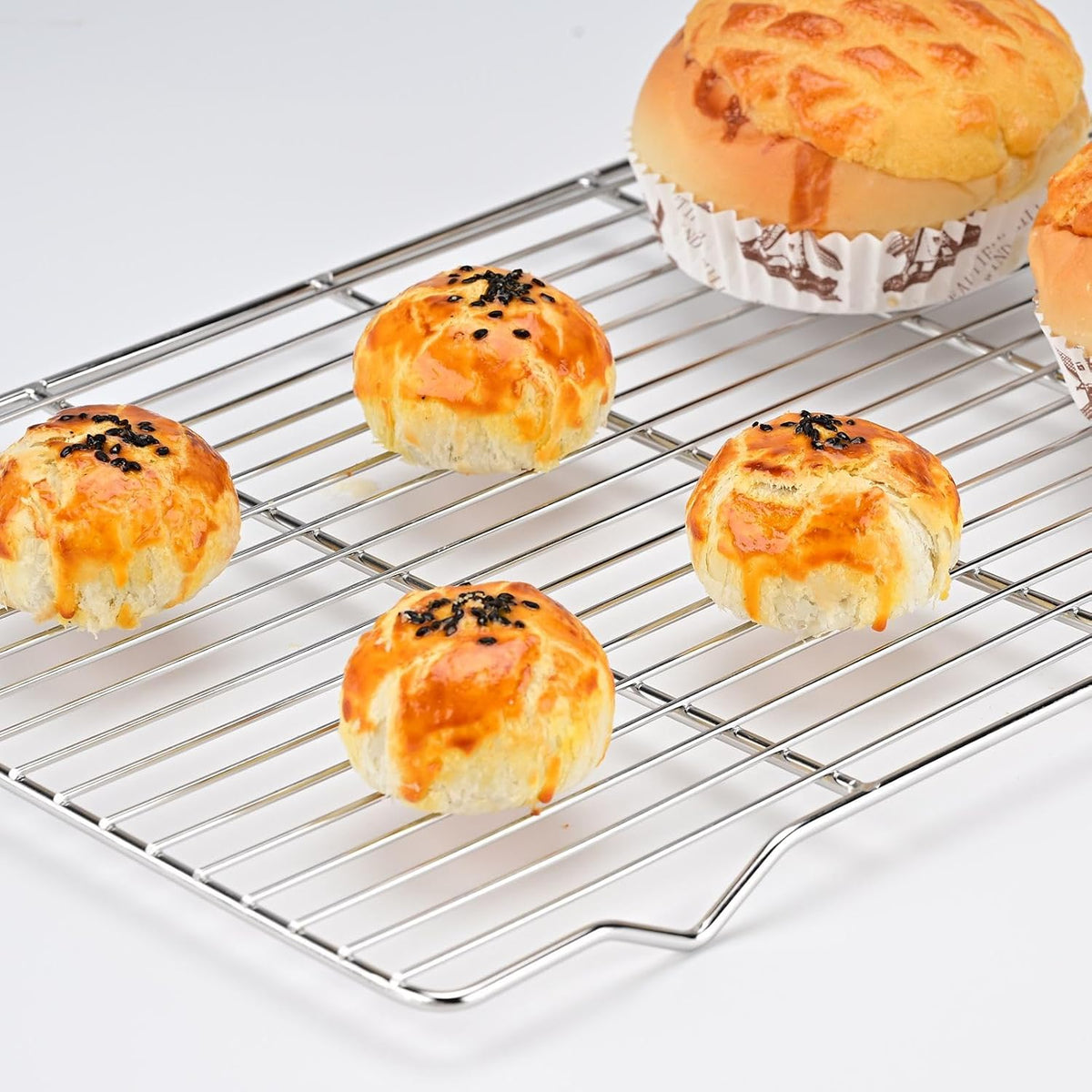 Cooling rack,2-Pack Heavy-Duty Stainless Steel wire rack for cooking (16.5"x11.5") - Oven Baking Wire Rack for Sheet Pans, Bread, Dishwasher Safe &amp; Non-Toxic Metal Grates