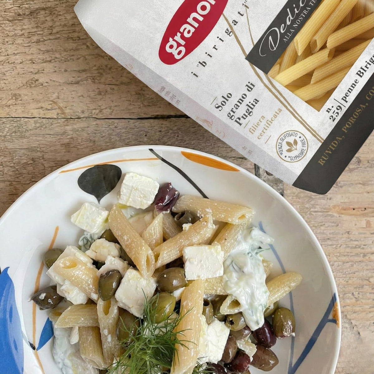Granoro Dedicato Penne BIrigate (Double Ridged) #259 - Authentic Italian Pasta, Made from 100% Puglia Durum Wheat Semolina, Bronze Die, Non-GMO, Vegan, 1 lb Bags (Pack of 3)