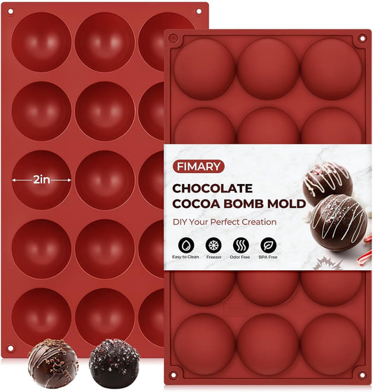 Medium 15-Cavity Semi Sphere Silicone Molds Non-Stick