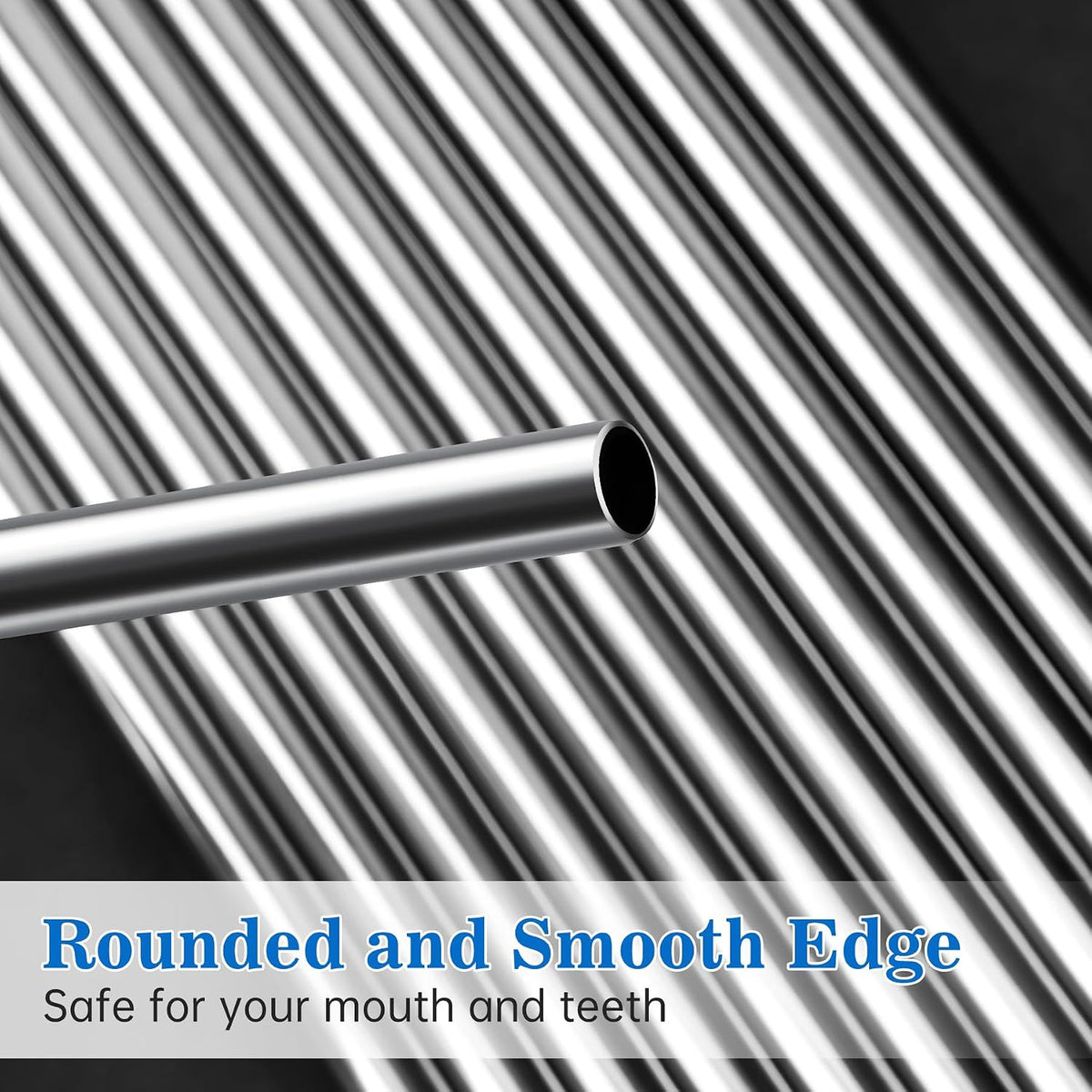 Tomorotec 14PCS Stainless Steel Straws Fit for 40oz Stanley Tumbler, Silver