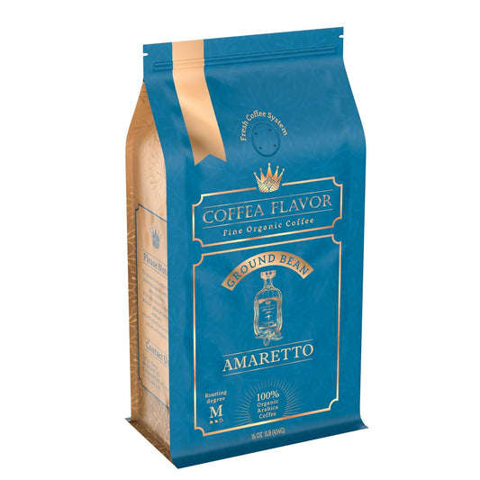 Flavored Ground Coffee – Amaretto (Almond), 100% Arabica, Single Origin, Medium Roast, USDA Organic, Naturally Flavored – by