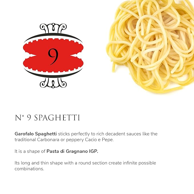 Garofalo - Premium Durum Wheat Semolina Spaghetti Pasta, Italian Made, Bronze-Drawn, Al-Dente, One-Ingredient Pasta (4 pack)
