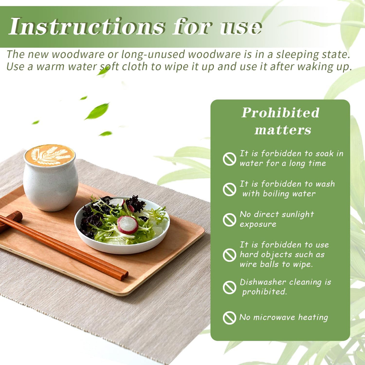 Wooden Trays for Eating, Decorative Serving Trays for Party, Great for Tea Tray, Bar Tray, Breakfast Tray - 6 x 11 Inch