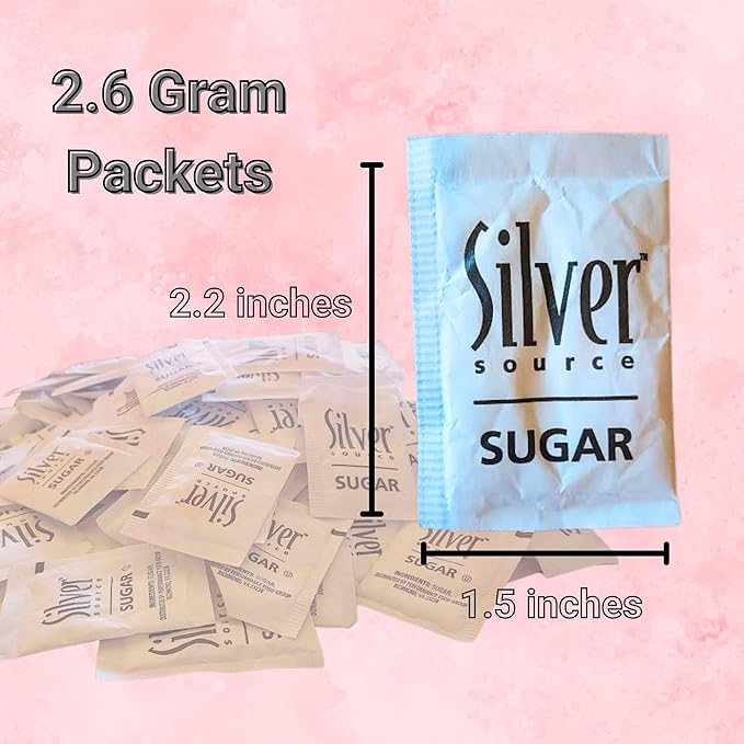 Sugar Packets – 500 Count (2.8g Each) – Single-Serve Granulated Sugar in Compact Cardboard Dispenser Box – Packaged by CMC Products