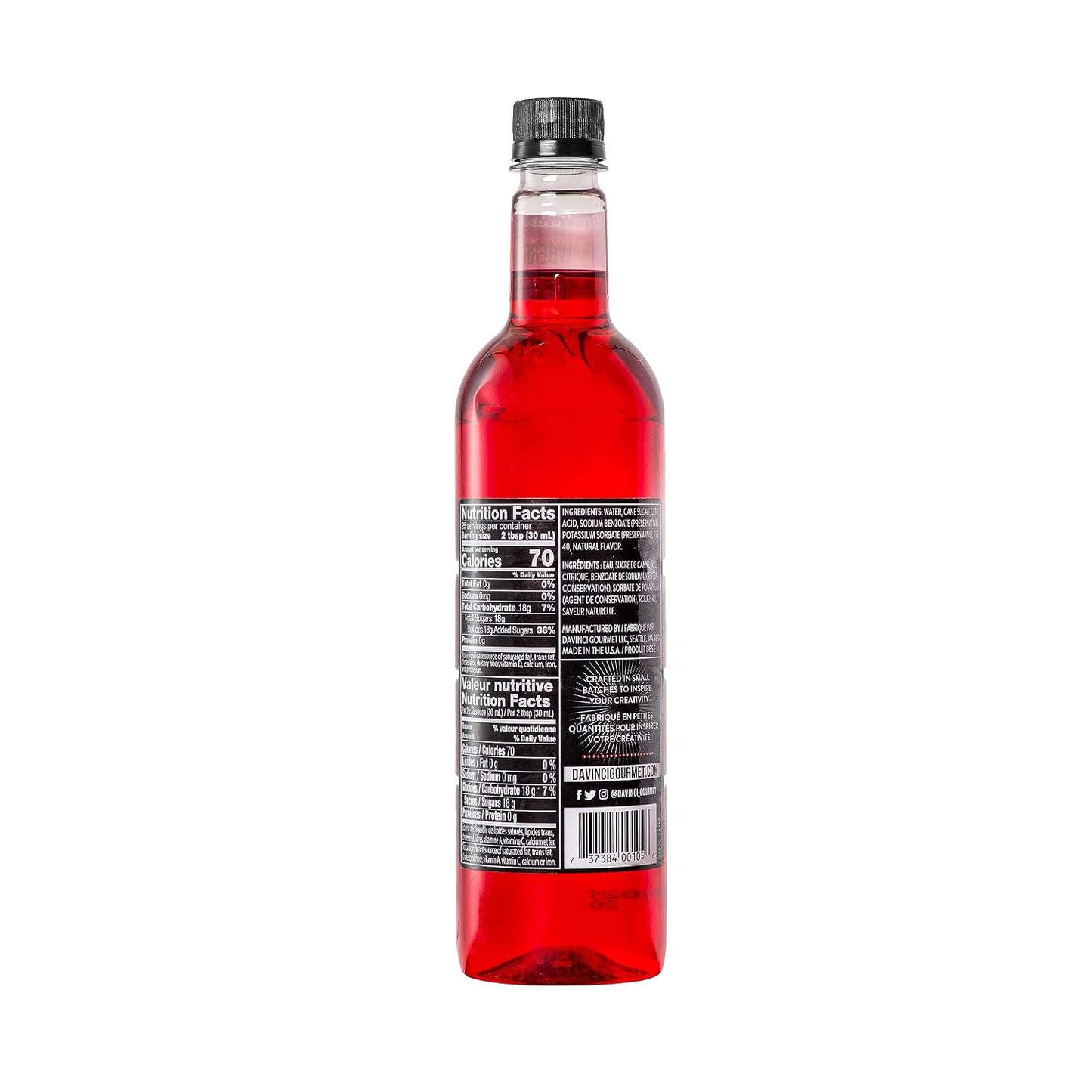 DaVinci Gourmet Classic Strawberry Syrup, 25.4 Fluid Ounces, Kosher, 1 Count