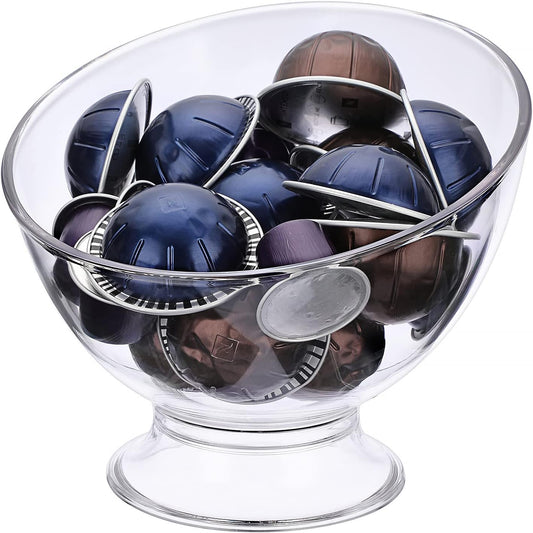 ELLDOO Coffee Pod Holder, Plastic Coffee Capsule Storage for K Cup Nespresso Vertuo Keurig, Creamer Organizer Candy Dish