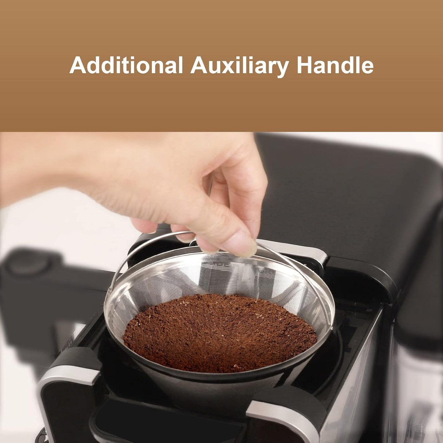 Stainless Steel Permanent Coffee Filter for Ninja Dual Brew Coffee Maker | 2 Pack Reusable Metal Filters for Ninja Dual Brew CFP301, CFP307, CFP101, GP161, Easy-Clean, Sturdy for Ninja Coffee Makers