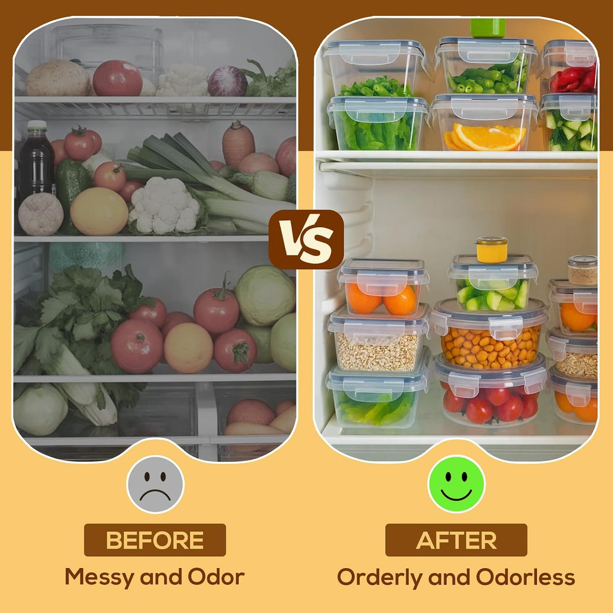 50 PCS Thicker Food Storage Containers with Lids, Clear Stackable Airtight Leakproof Reusable Plastic Meal Prep Container Set for Kitchen Storage/Lunch, Fridge/Microwave Safe with Labels&Pen