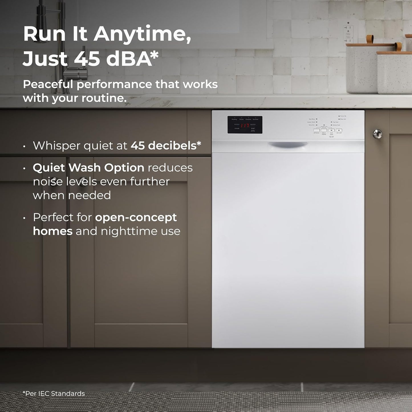Kenmore 18" Compact Built-In Dishwasher - White